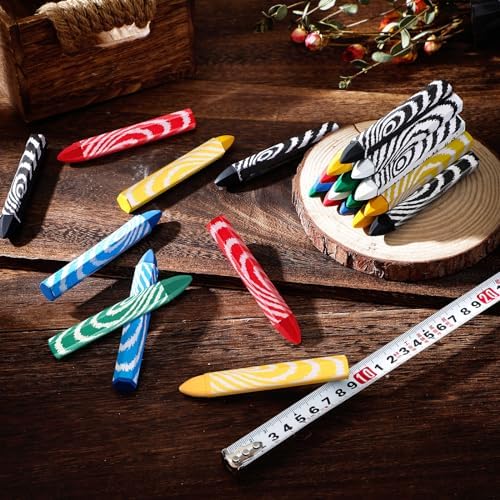 Tudomro 24 Pcs Lumber Crayons Bulk Wax Tire Marker Drawing Crayons - Image 3