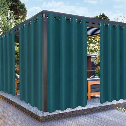 PureFit Outdoor Curtains for Patio Waterproof Weatherproof Outside Curtains by PureFit