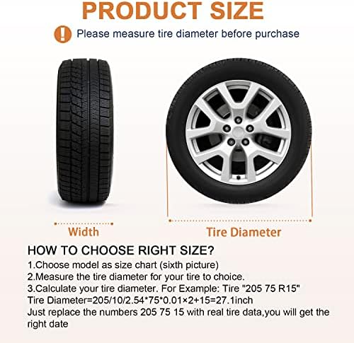 Kayme Rv Tire Covers 4 Pack, Travel Trailer Camper Truck SUV Motorhome - Image 5