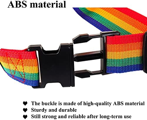 2 Pack Suitcase Belts, Adjustable Luggage Straps, Bright Colors Travel Packing - Image 4