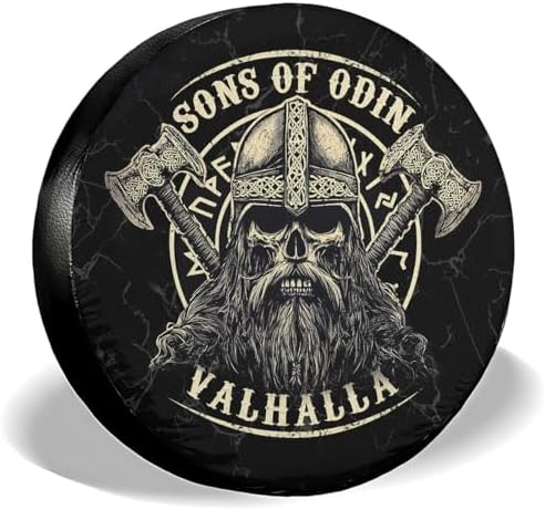 GENANY Viking Shield Art Thick PVC Leather Spare Tire Cover Size 16 by GENANY