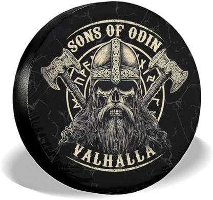GENANY Viking Shield Art Thick PVC Leather Spare Tire Cover Size 16 by GENANY