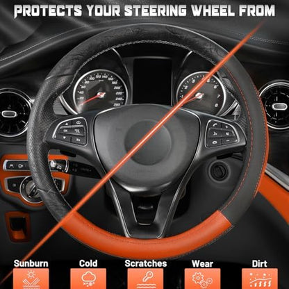 SEG Direct Steering Wheel Cover 14.5-15 inch Car Auto Interior Accessories - Image 4