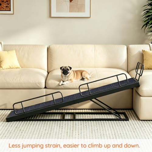 HOOBRO Adjustable Dog Ramp for Bed, Foldable Pet Ramp for Car, Heavy Duty 150 - Image 2