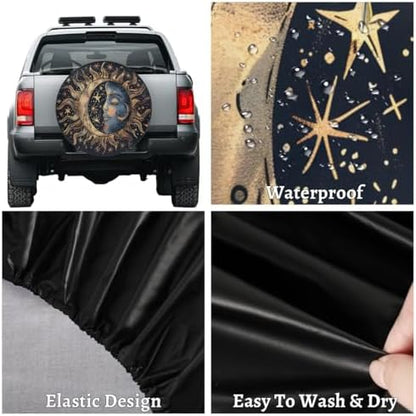 Rv Spare Tire Cover Wheel Boho Moon Ethnic Tire Covers Wheel Protectors - Image 4