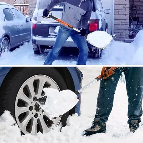 42'' Ice Scraper and Extendable Snow Brush Emergency Snow Shovel Snow Broom - Image 5