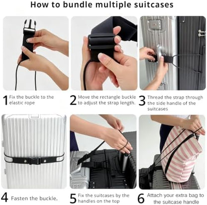Luggage Straps 3 PCS for Suitcases TSA Approved 2 Short & 1 Long Adjustable - Image 5