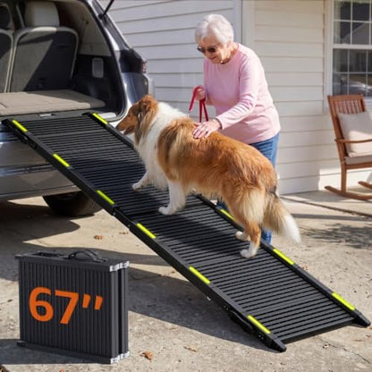 Folding Dog Ramp for Car 67" Long x 16" Wide Portable for Large Dogs by Unknown