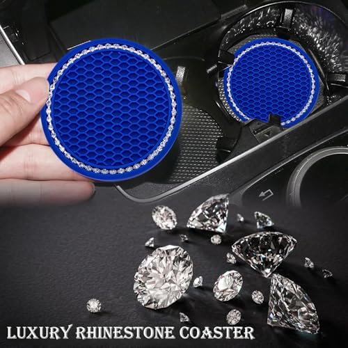 4PCS Bling Cup Holder Coaster, 2.75 Inch Auto Car Cup Holder Insert Coasters - Image 6