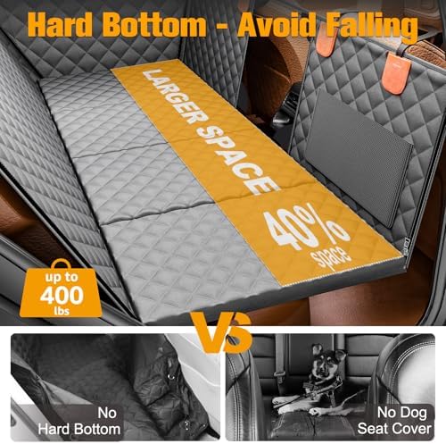 PETICON Dog Car Seat Cover for Back Seat, Hard Bottom Back Seat Extender - Image 4