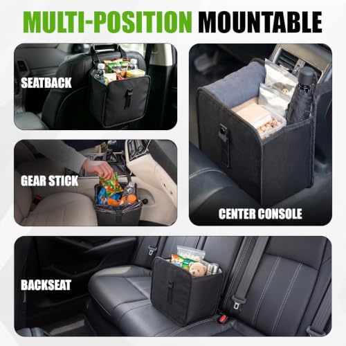 BFXM Car Trash Can, 2.8 Gallons Car Garbage Bag Hanging - Image 4