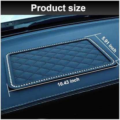 Bling Car Dashboard Anti-Slip Mat, Rhinestone Auto Dash Phone Hold Sticky Pad - Image 2