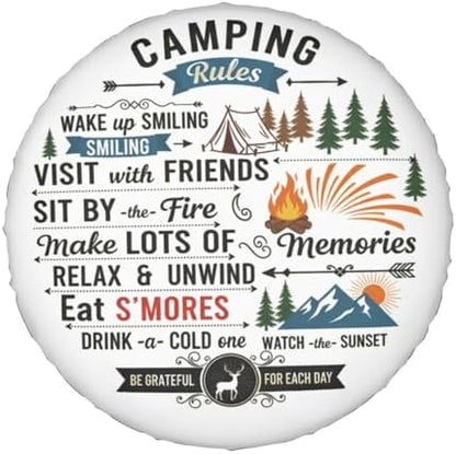 Camping Rules Spare Tire Cover Universal Fit 14 inch RV SUV Truck - Image 7