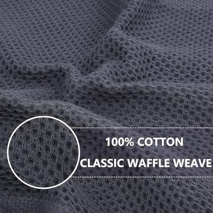 Homaxy 100% Cotton Waffle Weave Kitchen Dish Towels 12-Pack, Mixed Color - Image 2
