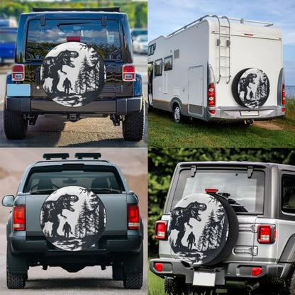 Spare Tire Cover for RV Trailer, Dinosaur Bigfoot Tire Covers Universal Fit for - Image 7