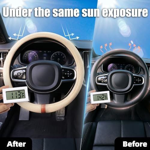 15" Silicone Steering Wheel Cover, Non-Slip Thermoregulating - Image 3
