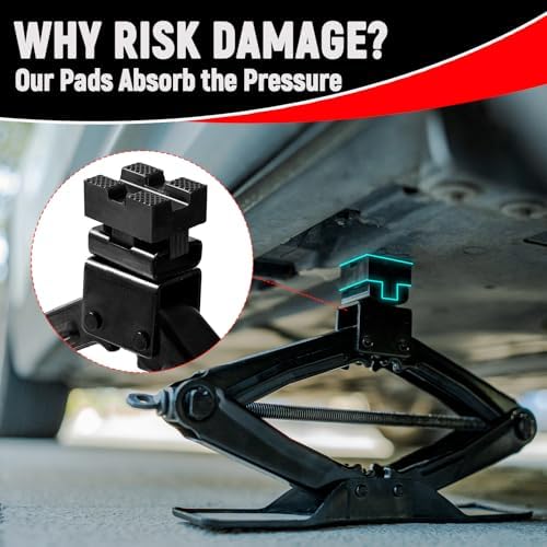 Scissor Jack Pads Rubber Pinch Weld Saddle Adapter Protector Universal Car Lift - Image 2