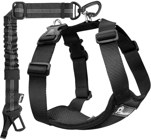 Pawaboo Dog Seat Belt Harness for Car, Seatbelt Harness by Pawaboo