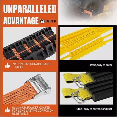 2PCS Tire Traction Straps, Strong Grip Emergency Tire Traction Device - Image 4