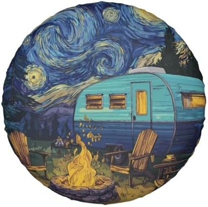 Starry Sky Spare Tire Cover Wheel Protectors Weatherproof Sun Protection Covers - Image 2