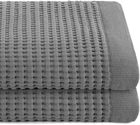 GILDEN TREE Waffle Towels for Bathroom Luxury 100% Cotton Bath Towels, Quick by GildenTree