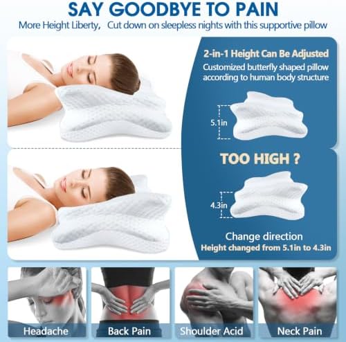 CHxxy Memory Foam Pillows, Cervical Pillow - Image 3