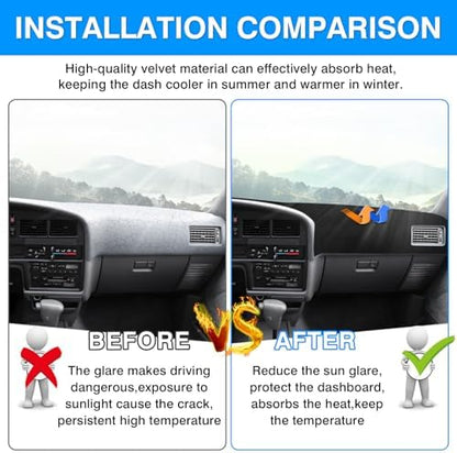 Autorder Dashboard Cover Mat for 1990-1995 Toyota 4Runner Pickup Truck - Image 3