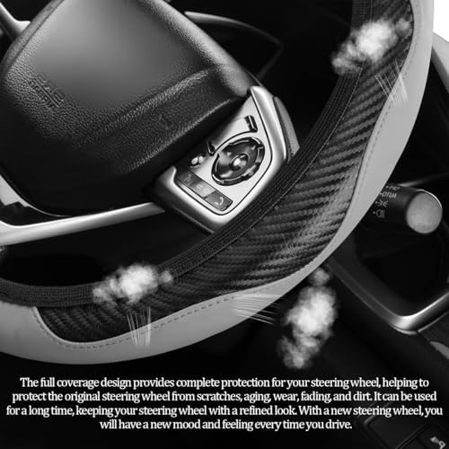 Zpana Car Steering Wheel Cover, Elastic Stretch Carbon Fiber Full Surround - Image 4