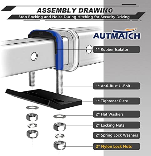 AUTMATCH Hitch Tightener Anti-Rattle Clamp - Image 3