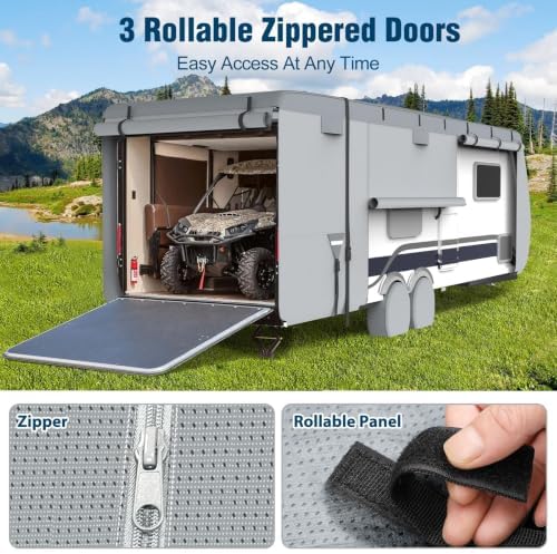 Mofeez RV Cover, 20-22ft Travel Trailer Cover, Heavy Duty 7 Layer Top Anti-UV - Image 4