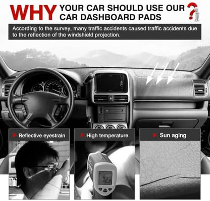 Autorder Dashboard Cover Mat for Honda CRV CR-V 2002-2006 Accessories Dash - Image 2