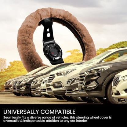 Andalus Brands Luxury Fluffy Car Steering Wheel Covers – Genuine Merino - Image 6