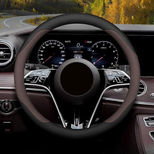 Steering Wheel Cover 14.5"-15", Non-Folding Packaging, Heavy-Duty by Mihecor