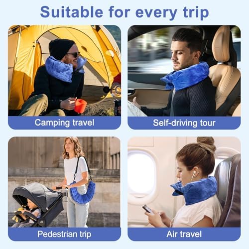 2Pack Stuffable Travel Pillow for Extra Luggage, Velvet Travel Neck Pillow - Image 6