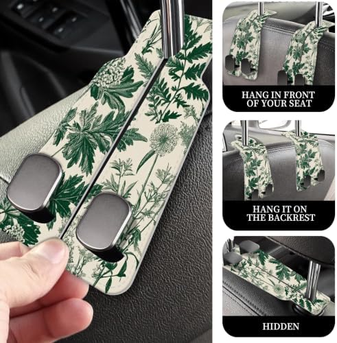 PU Leather Car Seat Hook, Storage Headrest Hanger, Cute Car Backseat Organizer - Image 2