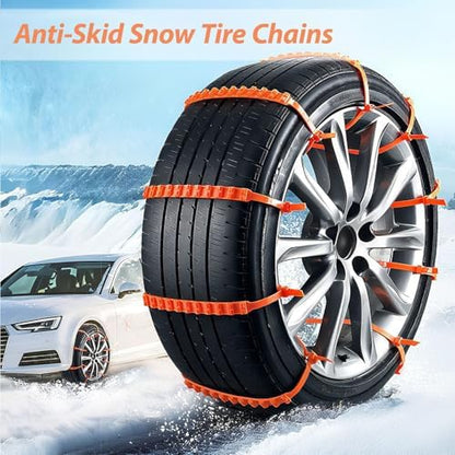 Universal Anti-Skid Snow Tire Chains, Heavy-Duty Anti Slip Tire Straps - Image 3