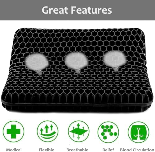 Gel Seat Cushion, Jumbo&Thick Gel Cushion Chair Pads - Image 3