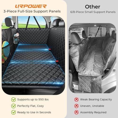 URPOWER Back Seat Extender for Dogs, Large Hard Bottom Dog Car Seat Cover - Image 3