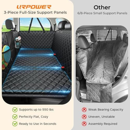 URPOWER Back Seat Extender for Dogs, Large Hard Bottom Dog Car Seat Cover - Image 3