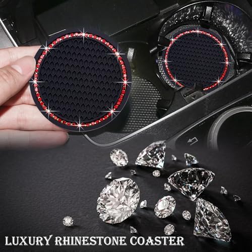 2PCS Bling Cup Holder Coaster, 2.75 Inch Auto Car Cup Holder Insert Coasters - Image 6