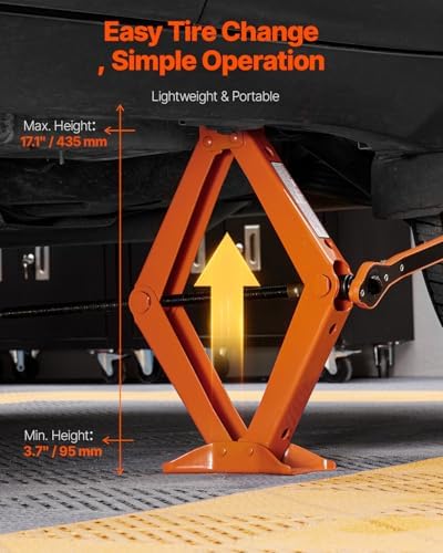 VEVOR Scissor Jack, 2.5 Ton/5512 lbs Scissor Car Jack - Image 3
