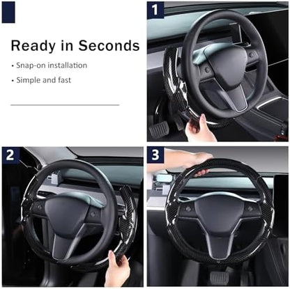 Steering Wheel Cover for Tesla Model 3 2017-2023/ Model Y 2020-2024 - Image 6