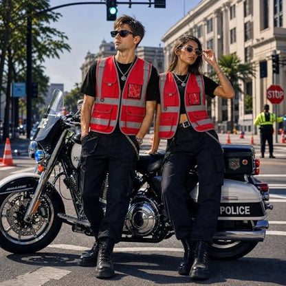 XIAKE Reflective Safety Vest for Men & Women High Visibility Class 2 Vest - Image 2