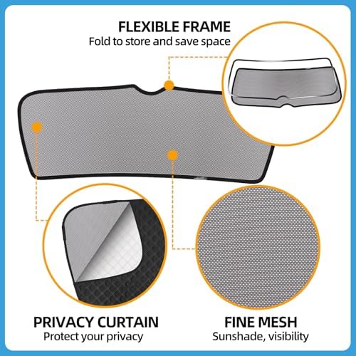 ZATOOTO Tesla Model Y Rear Windshield Sunshade 2019-2024, Privacy Shade - Image 6