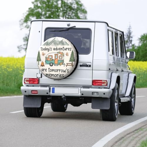 Retro Camper Spare Tire Cover SUV Trailer Truck RV 15 Inch - Image 7
