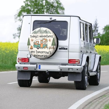 Retro Camper Spare Tire Cover SUV Trailer Truck RV 15 Inch - Image 7