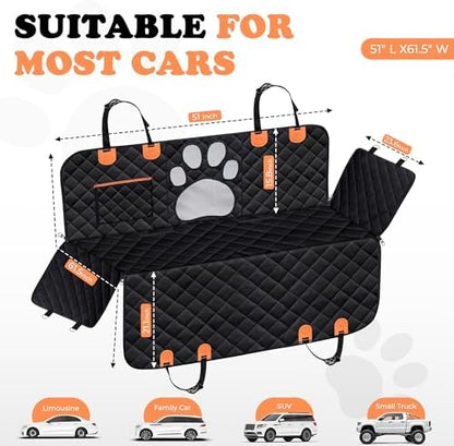 Dog Car Seat Cover For Back Seat, 100% Waterproof Hammock & Back Seat Protector - Image 5