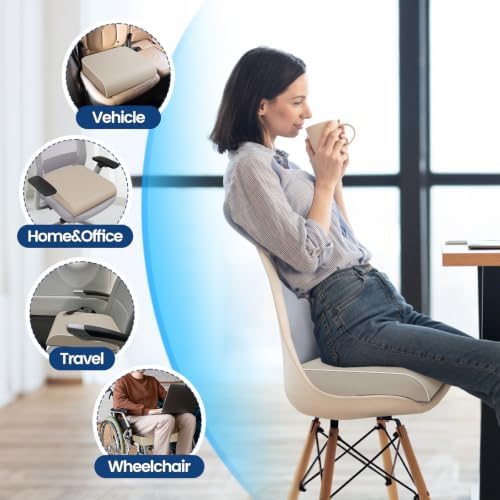 SweetSlubr Seat Cushion, Chair Pad, Memory Foam Tailbone Pain Relief - Image 4