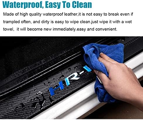 LEXLEY for 2015-2022 HRV HR-V Carbon Fiber Style Leather Door Sill Protector - Image 6