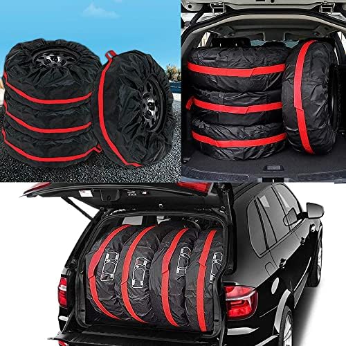 Tire Cover 4pcs Skyour Adjustable Waterproof Seasonal Spare Car Wheel Tire - Image 7
